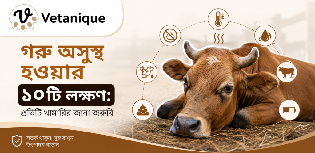 গরু অসুস্থ হওয়ার লক্ষণ